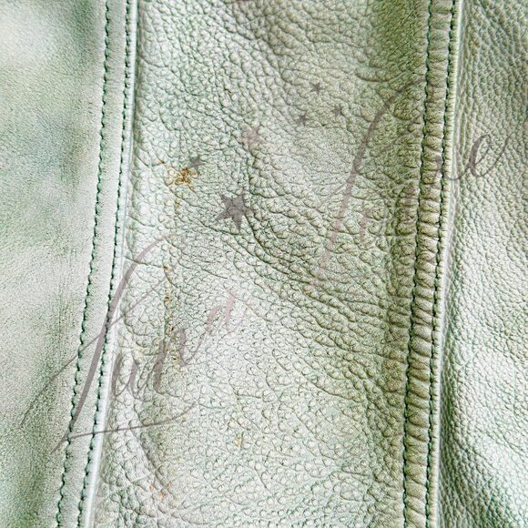 FREE PEOPLE We The Free Wesley Jealousy Leather Jacket In Green (size M) NWT - Picture 12 of 15